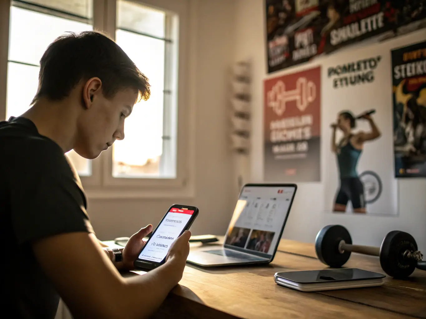 A person using Betta's AI-powered roadmap feature on a tablet, showcasing a clear, step-by-step plan for achieving a personal fitness goal.
